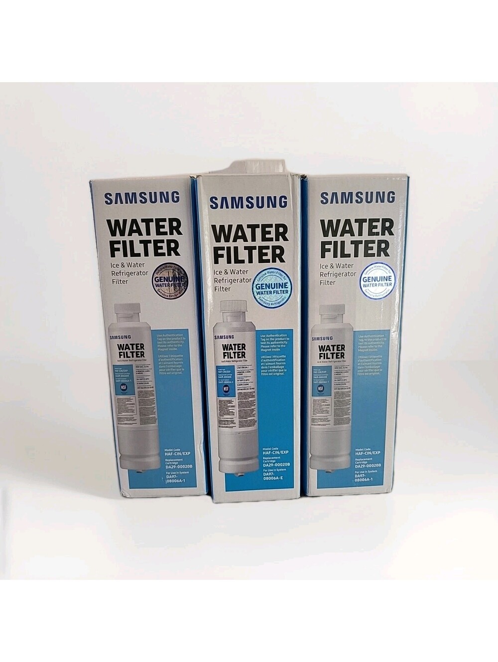 SAMSUNG Genuine Filter for Refrigerator Water and Ice DA29-00020B 3 Pack